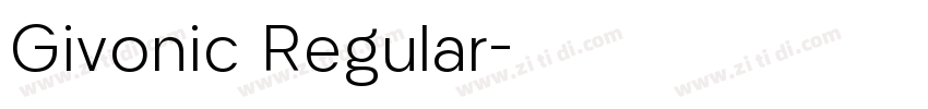 Givonic Regular字体转换